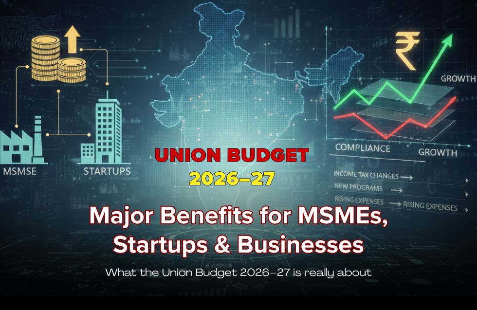 Union Budget 2026–27 Explained: Major Benefits for MSMEs, Startups & Businesses